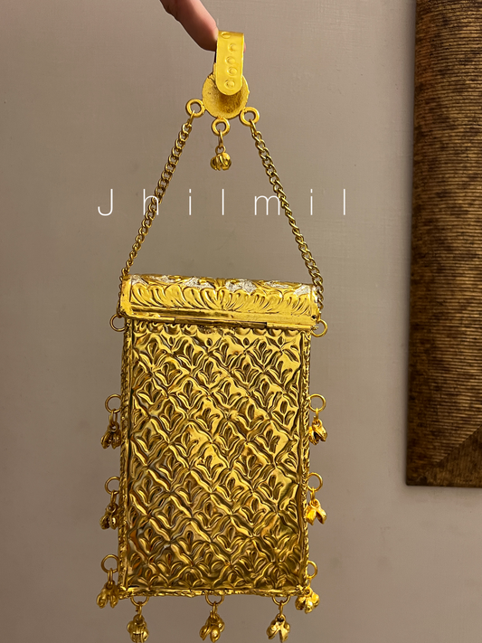 Sunehri Glow Clutch - Design 1