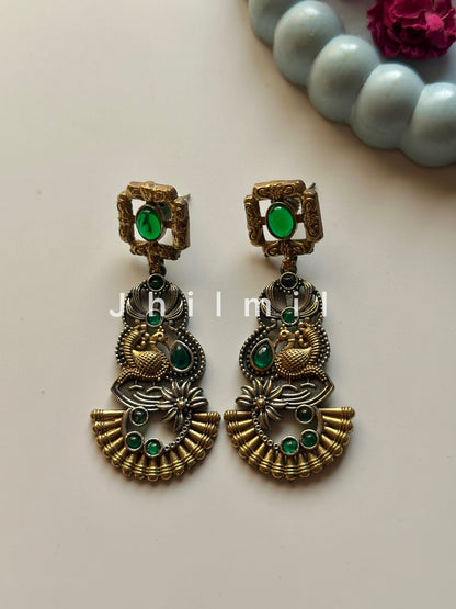 Zarish Dual Tone Earrings