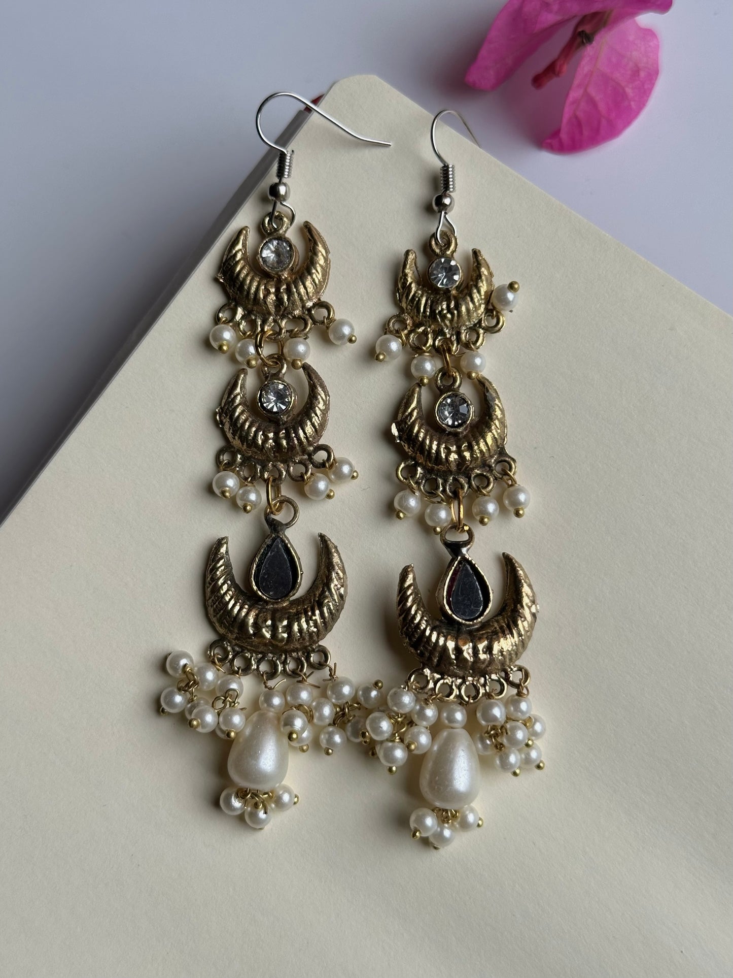 Teen Chand Earrings