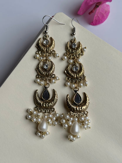 Teen Chand Earrings