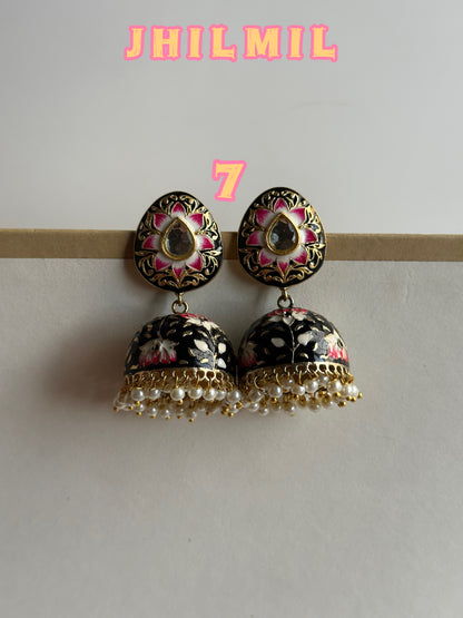 Premium Hand painted Jhumkis
