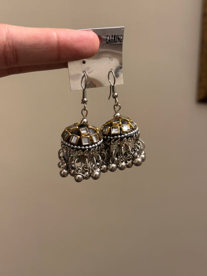 Square Kundan Mini Jhumki