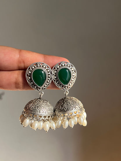 Brass Stone Jhumki