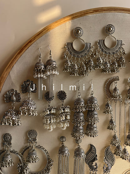 New Silver Ethnic Jhumkas
