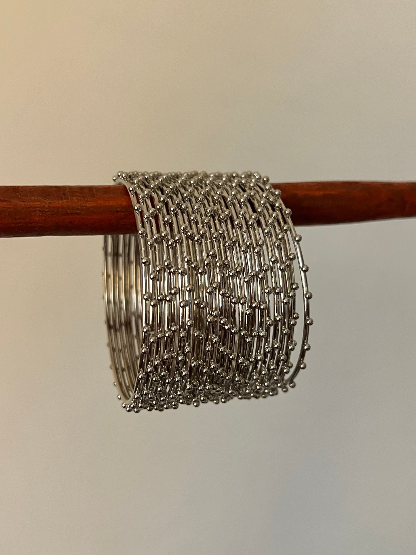 Dotted Metal Bangles
