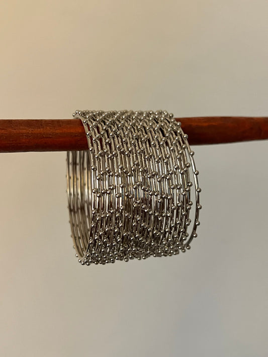 Dotted Metal Bangles