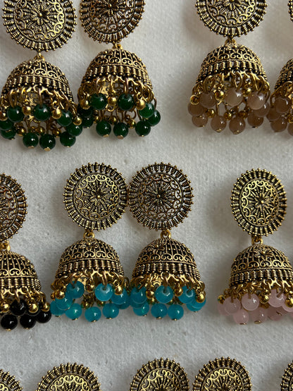 Round Golden Jhumki