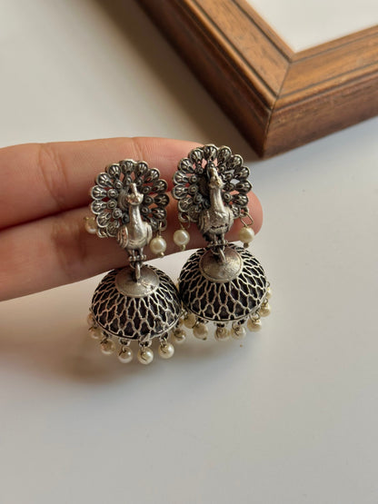 Peacock Brass Jhumki