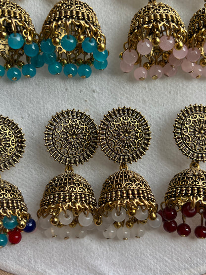 Round Golden Jhumki