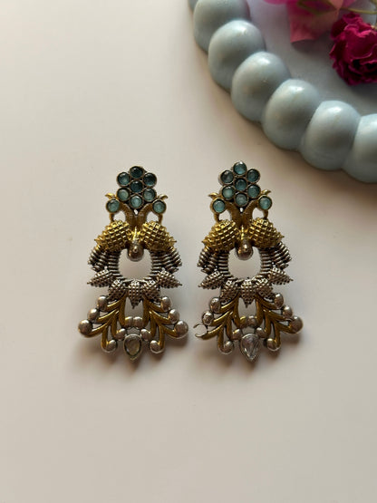Peacock Dual Tone Studs