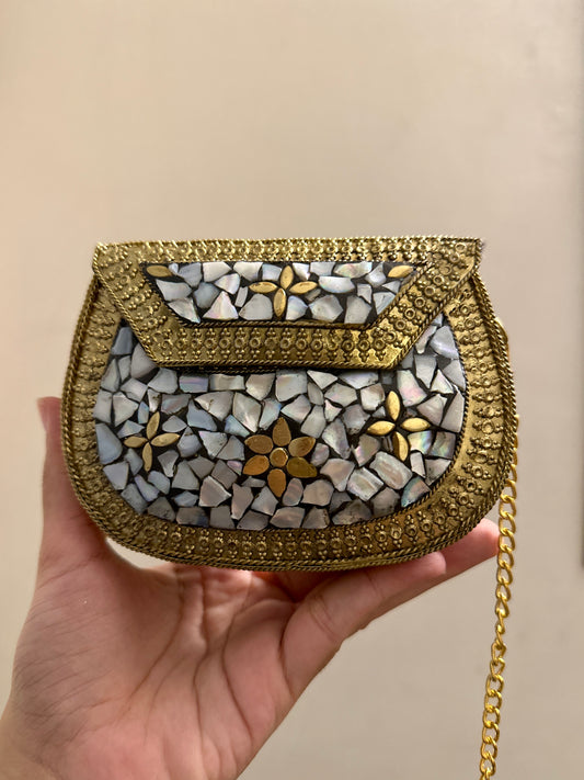 Medium Golden Seep Clutch Design 1