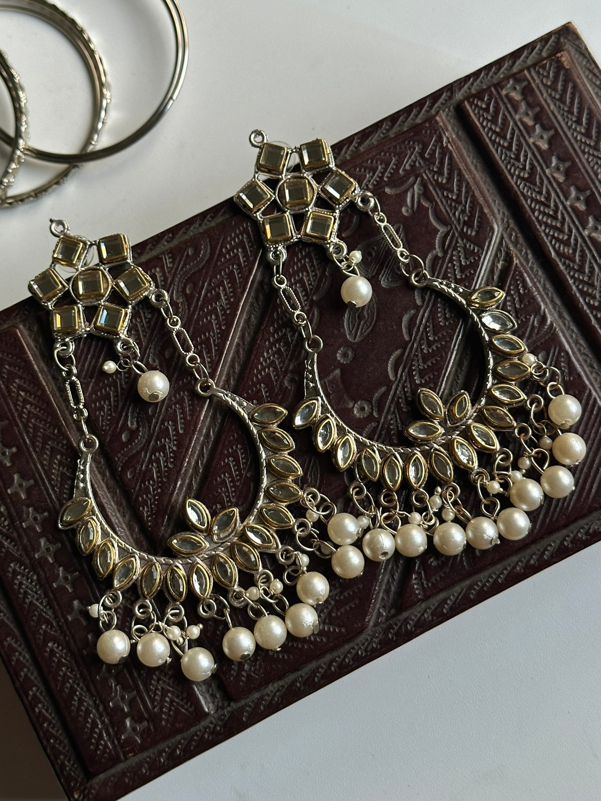Dual Tone Kundan Bali