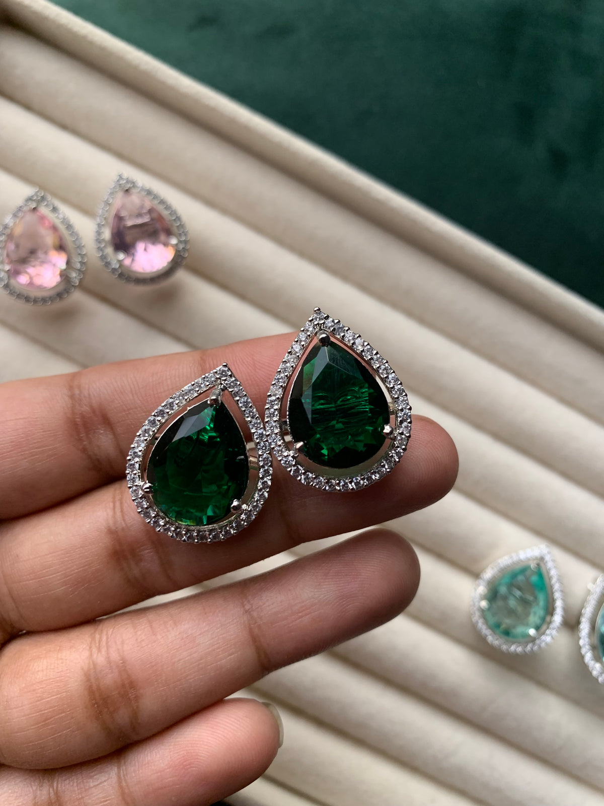 Tear Zircon Studs