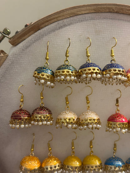Meenakhari Jhumki Set