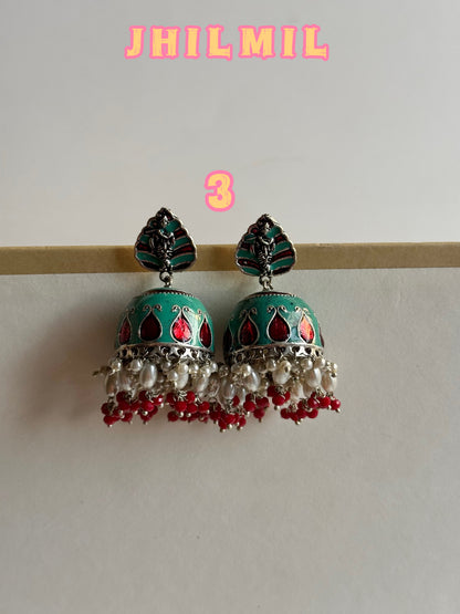Premium Hand painted Jhumkis