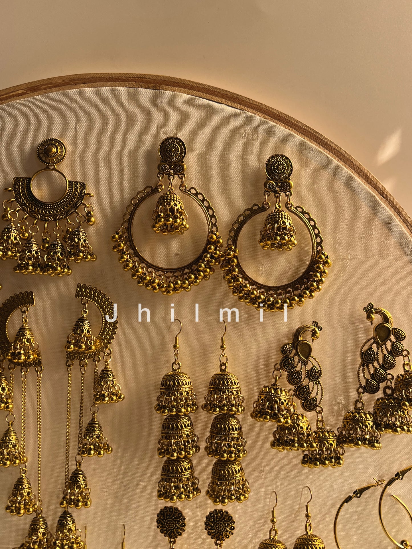 Golden Ethnic Jhumkas