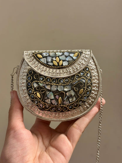 Small Round Metal Bag