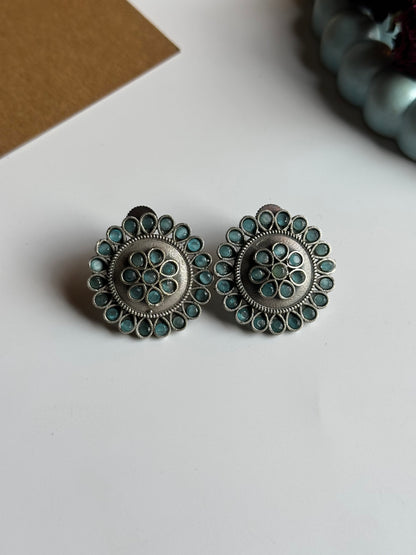 Round Floral Stud