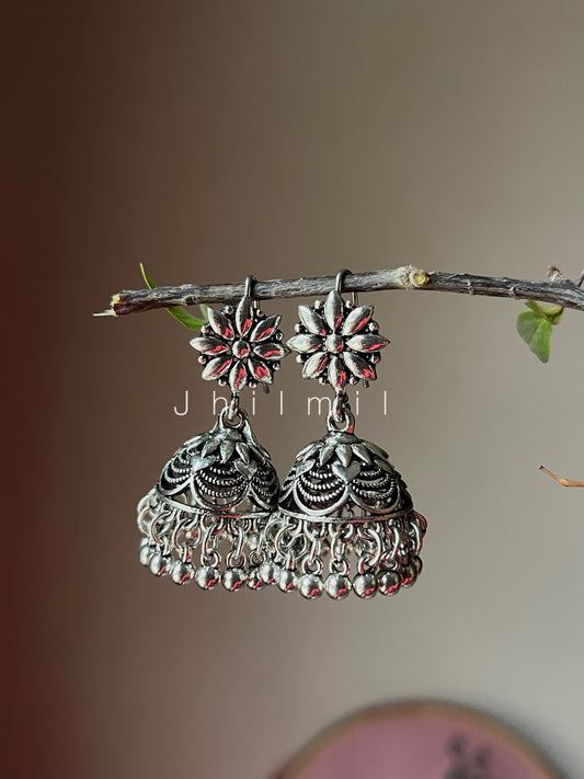 Silver Jhumkis