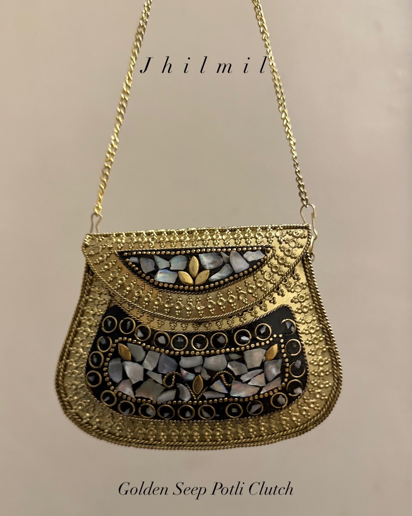 Small Golden Potli Seep Clutch