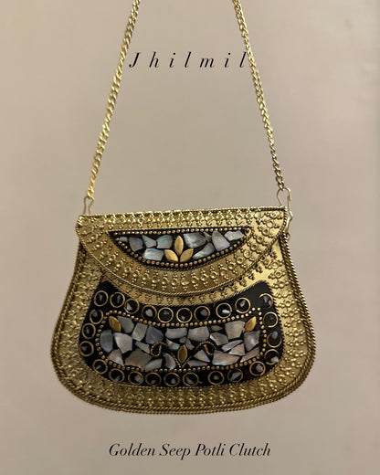 Small Golden Potli Seep Clutch