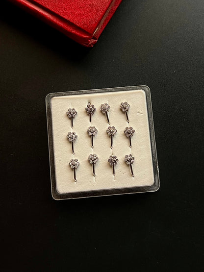 Silver Phool Nosepin