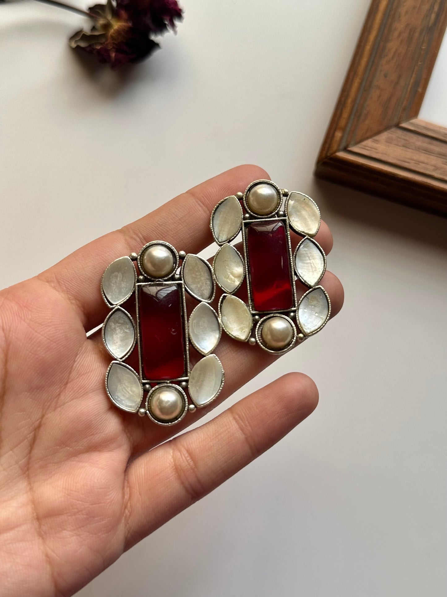 Mother Pearl Stone Earrings