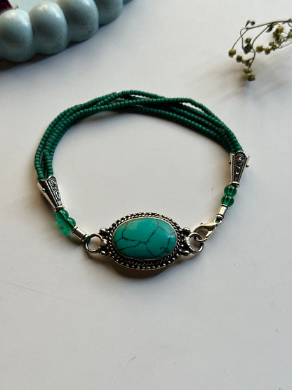 Oval Afghan Beaded Bracelet