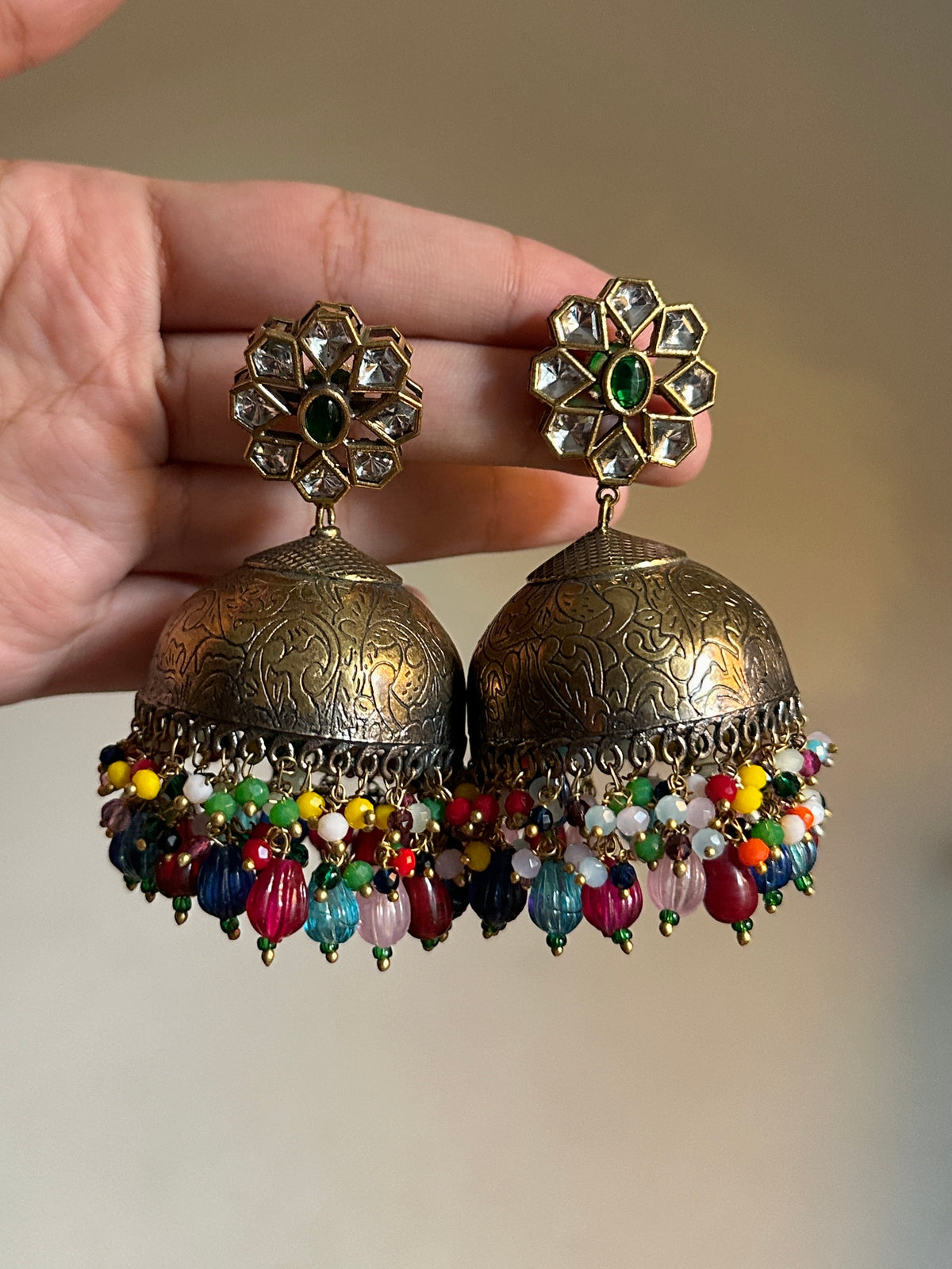 Multi Antique Jhumka