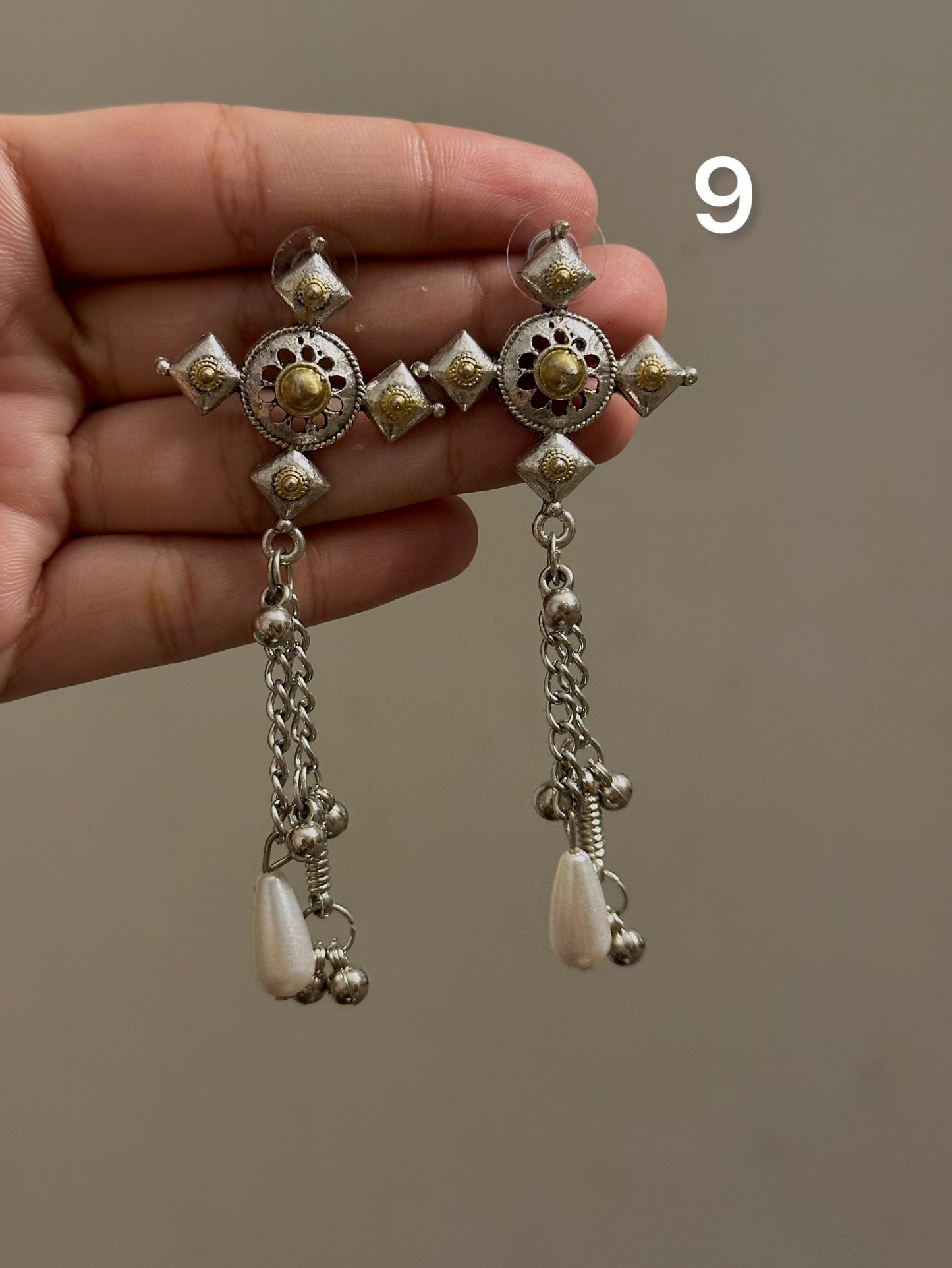 Dual Tone Light weight Earrings