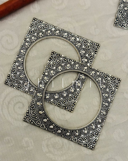 Intricate Carved Square Compressed Bangles