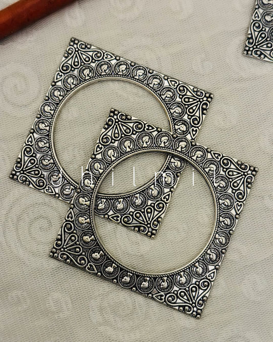 Intricate Carved Square Compressed Bangles