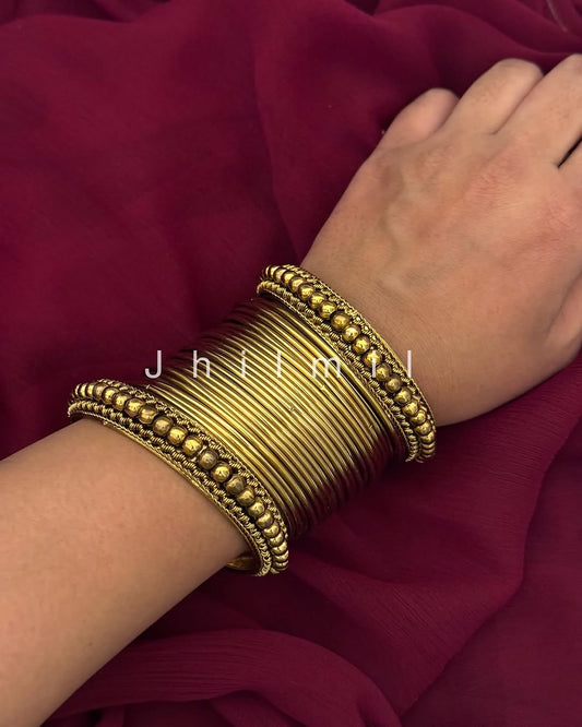 Golden Beaded Bangles set