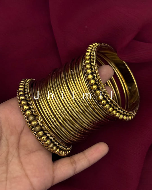 Golden Beaded Bangles set