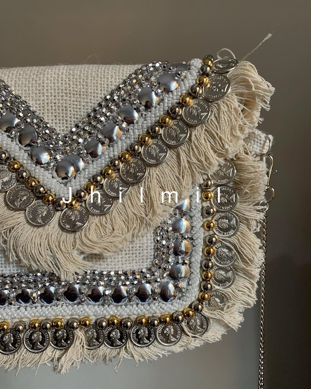 Boho handmade Jute bag/Clutch