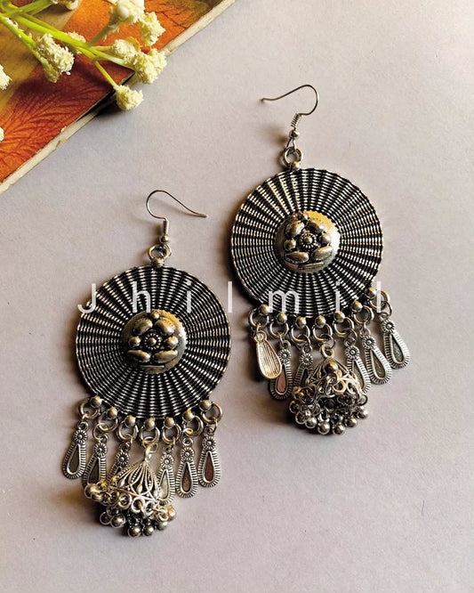 Round jhumki drop earrings 