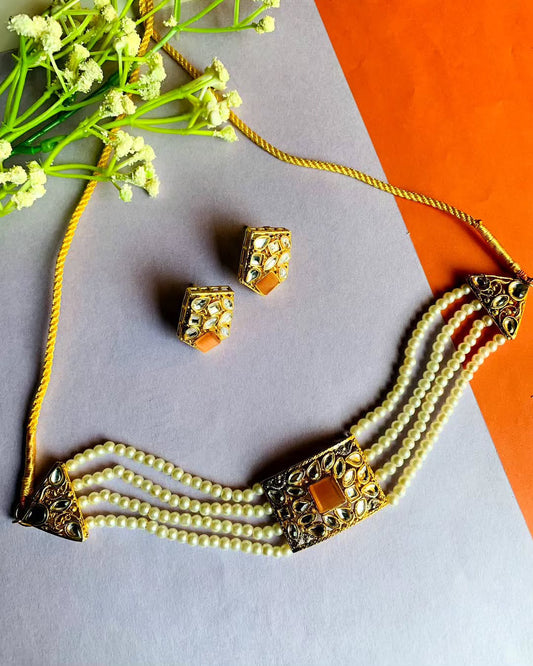  kundan stone studded chokar set