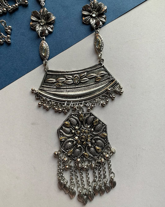 Phool Latkan Mala set with kundan
