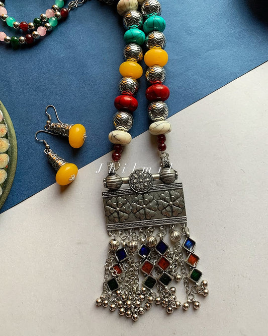 Multi beaded boho Mala Set