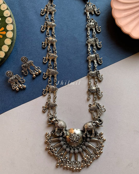 Elephant motif mala set - Design 1