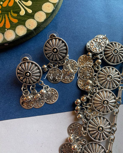 Circular motif Coin Mala Set