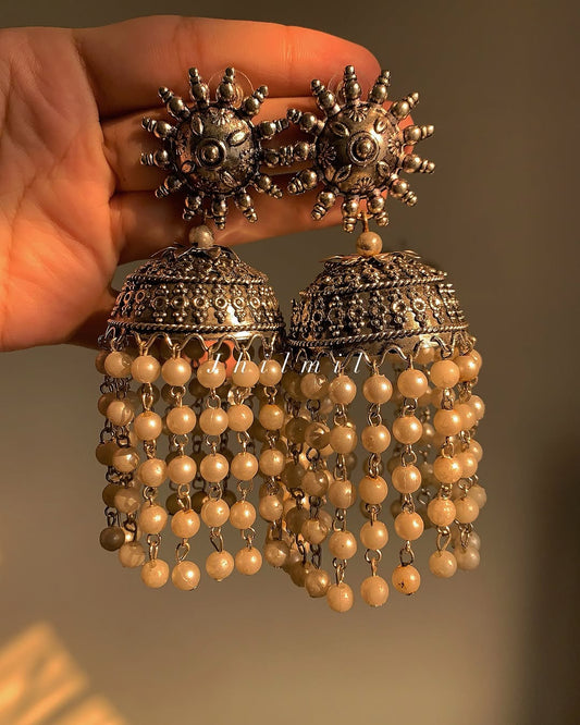 Oxidized Jhumka Design 26