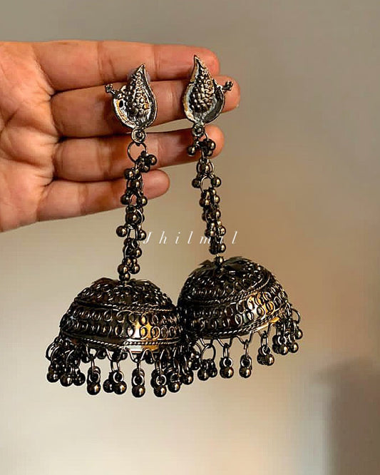 Oxidized Jhumka Design 28