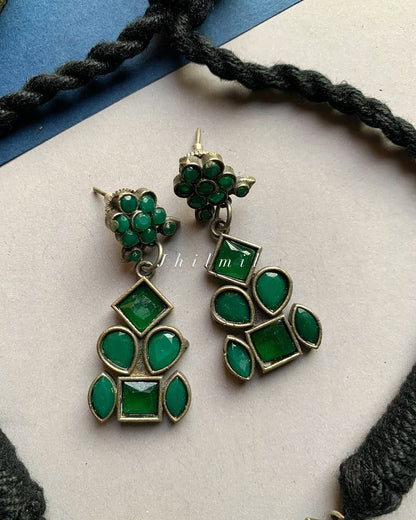 Green Studded Choker Set