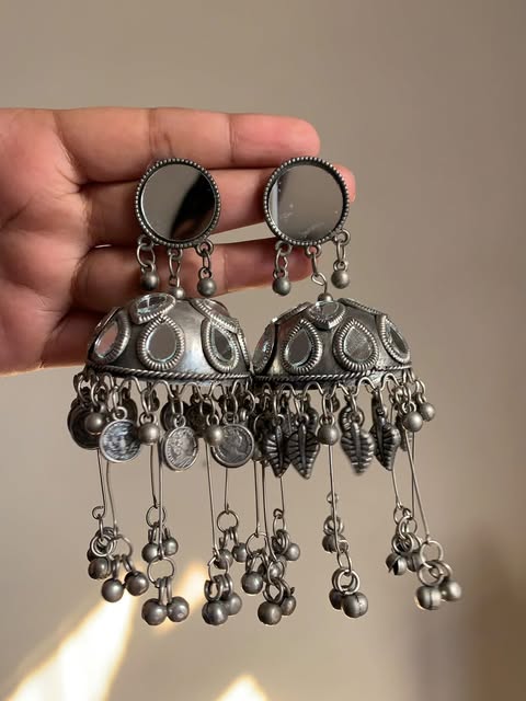 Oxidized Jhumka Design 58