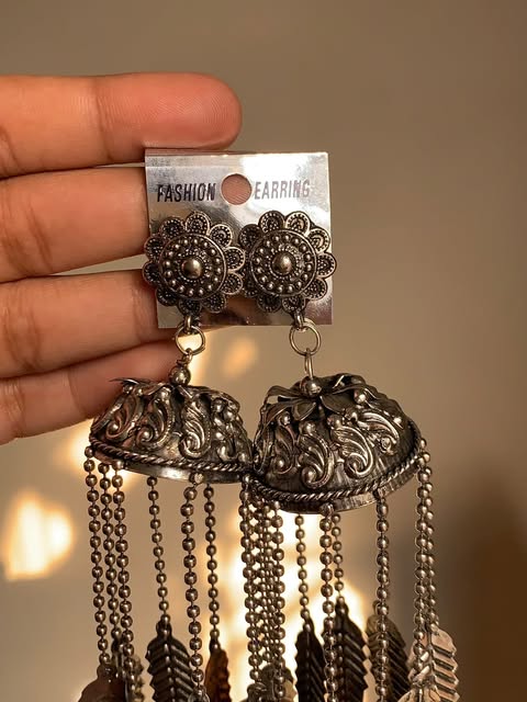 Oxidized Jhumka Design 60