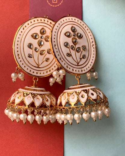 Hyderabadi Meenakari Festive Jhumki