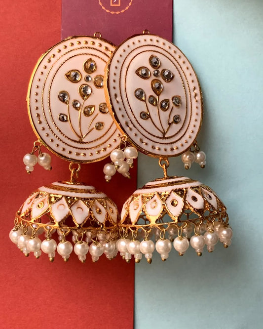 Hyderabadi Meenakari Festive Jhumki