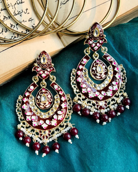 Meenakaari earrings