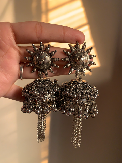Oxidized Jhumka Design 68